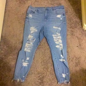 American Eagle jeans the dream jean size 18 regular with distress